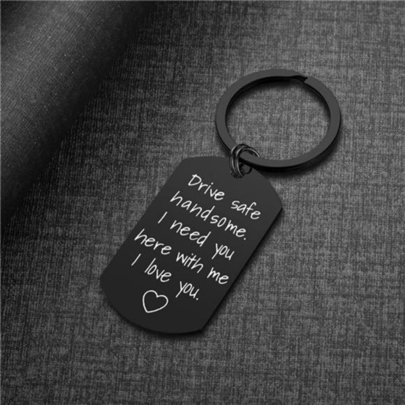 Drive Safe Keychain for Boyfriend Handsome Valentine’s Day Gifts for Him - Picture 6 of 7